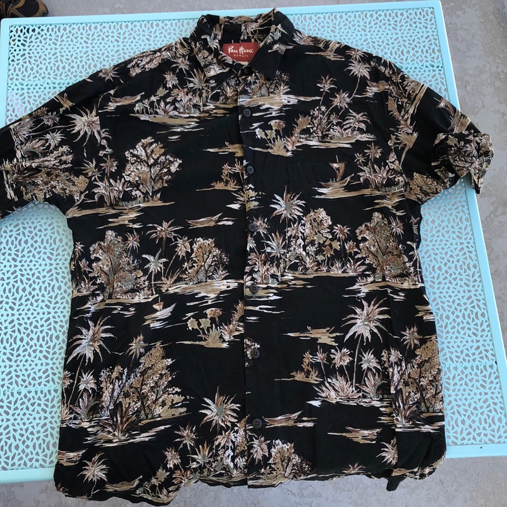 Real Hawaian Shirt *Tropical Noir* Cotton/Viscose